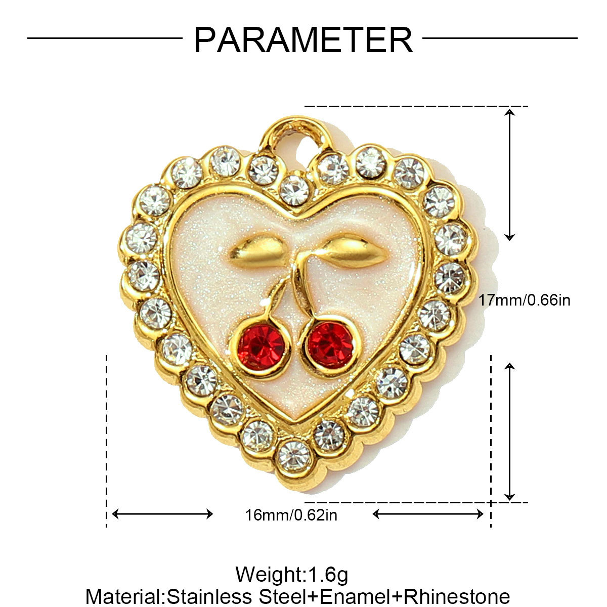 6pcs/pack Enamel Butterfly Stainless Steel DIY Earring Charm Wholesale CactuLeaf Watermelon Necklace Pendant Woman Flower Jewelry