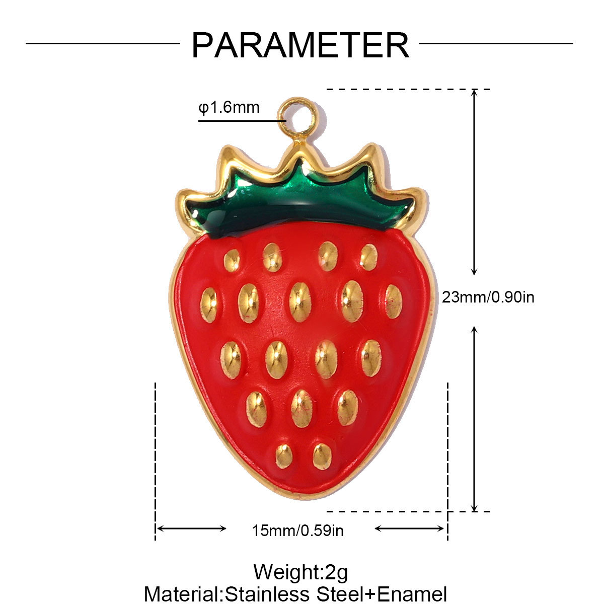6pcs/pack Enamel Butterfly Stainless Steel DIY Earring Charm Wholesale CactuLeaf Watermelon Necklace Pendant Woman Flower Jewelry