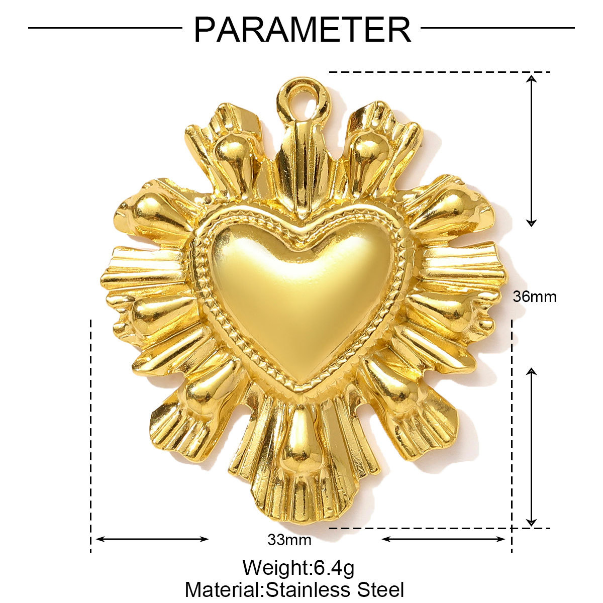 6pcs/pack Stainless Steel Rhinestone Star Clover Eagle DIY Charms Heart Moon Cross Necklace Pendants Woman Wolf Tooth Jewelry