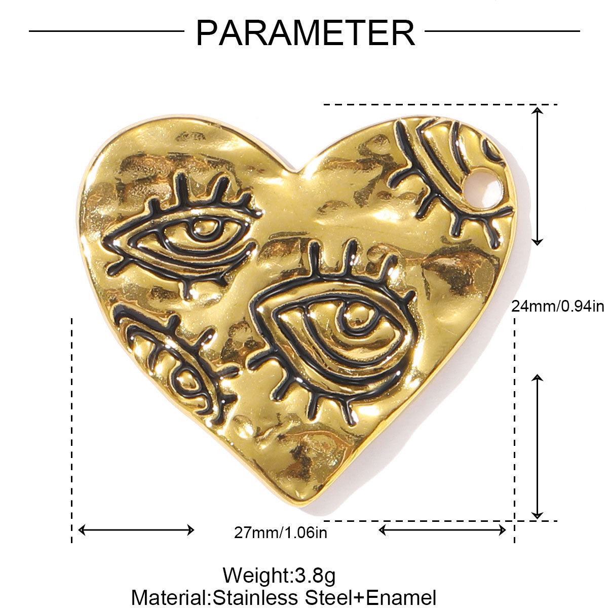 6pcs/pack Stainless Steel Rhinestone Star Clover Eagle DIY Charms Heart Moon Cross Necklace Pendants Woman Wolf Tooth Jewelry