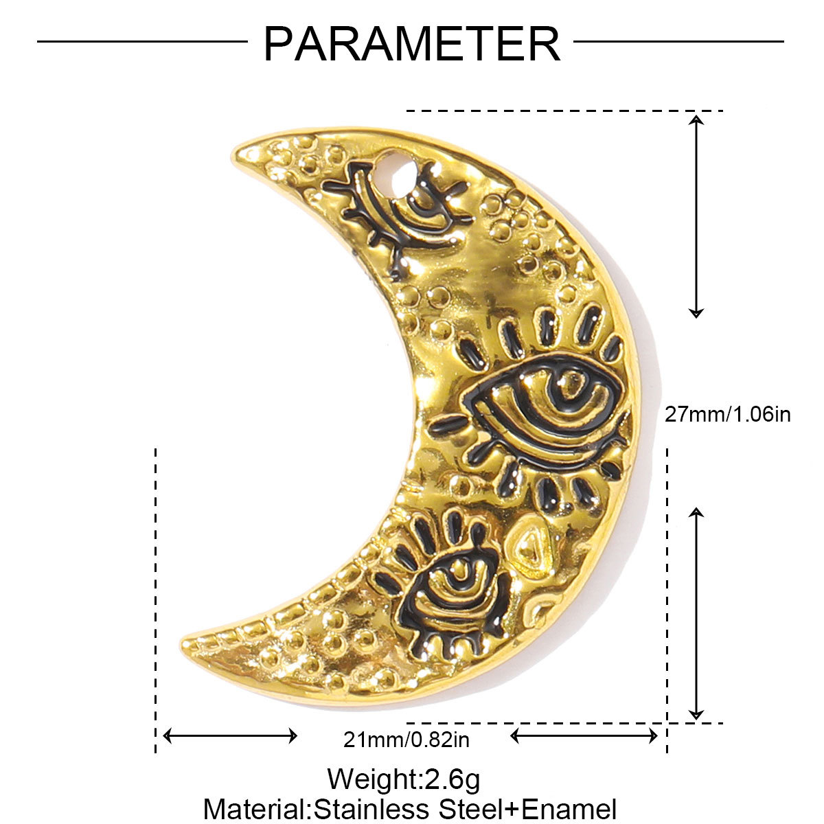6pcs/pack Stainless Steel Rhinestone Star Clover Eagle DIY Charms Heart Moon Cross Necklace Pendants Woman Wolf Tooth Jewelry