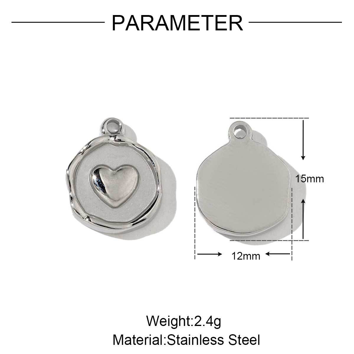 6pcs/pack Stainless Steel Waterdrop Evil Eye Angel DIY Charms Round Shell Sun Butterfly Necklace Pendants Woman Jewelry Wholesale