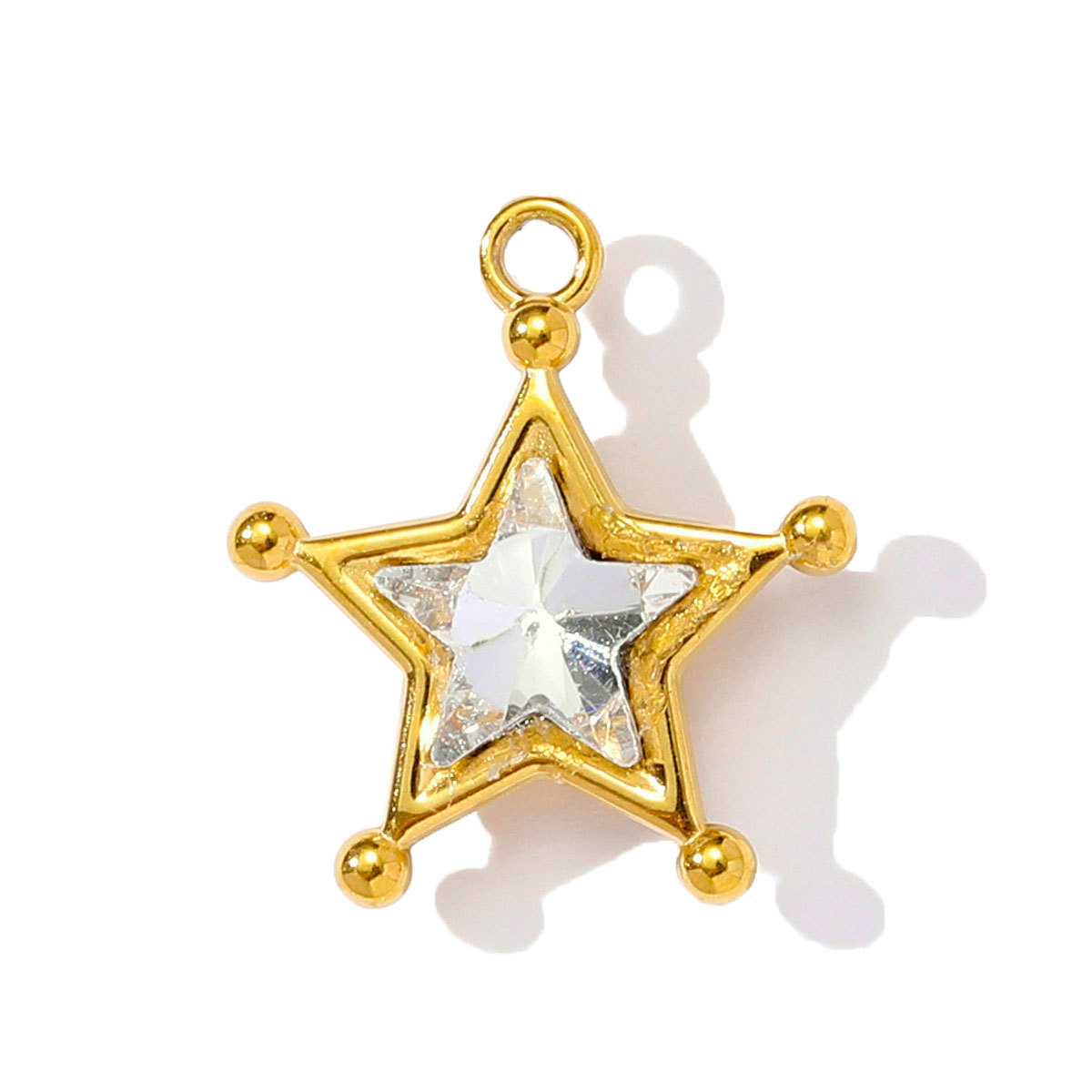 6pcs/pack Stainless Steel Waterdrop Evil Eye Angel DIY Charms Round Shell Sun Butterfly Necklace Pendants Woman Jewelry Wholesale