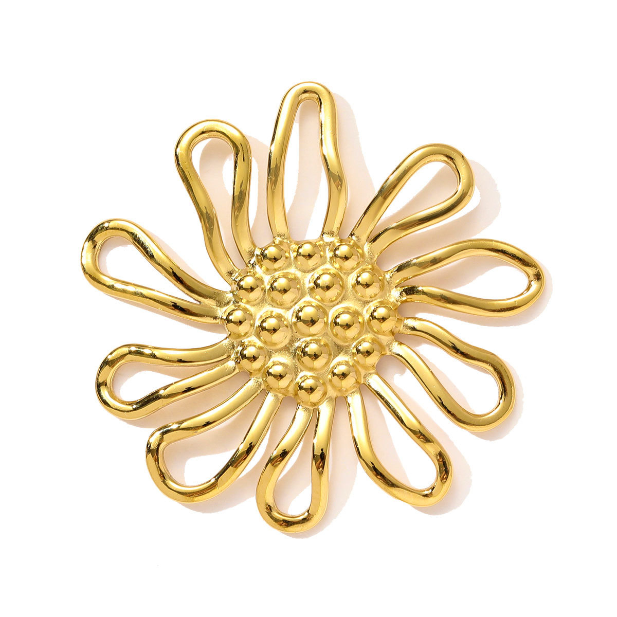 6pcs/pack Retro Stainless Steel Dasiy Sunflower Necklace Pendant Octopus Guitar DIY Earring Charm Women Baseball Cap Jewelry