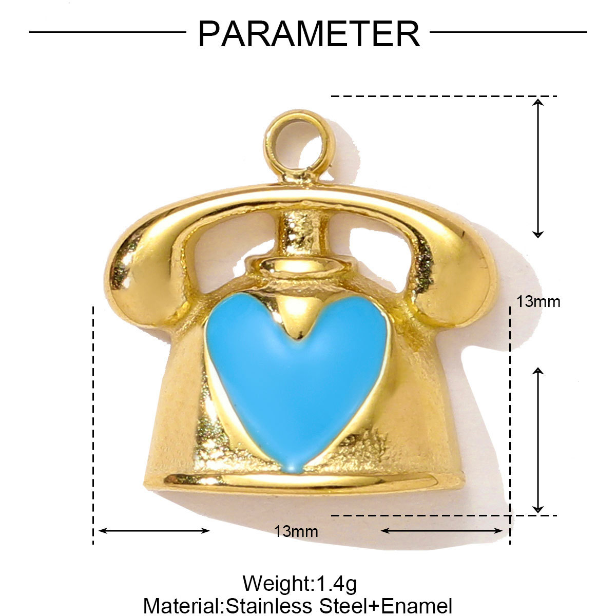 6pcs/pack Sports Stainless Steel Enamel Rugby Sneakers Necklace Pendant Telephone DIY Earring Charm Women Badminton Jewelry