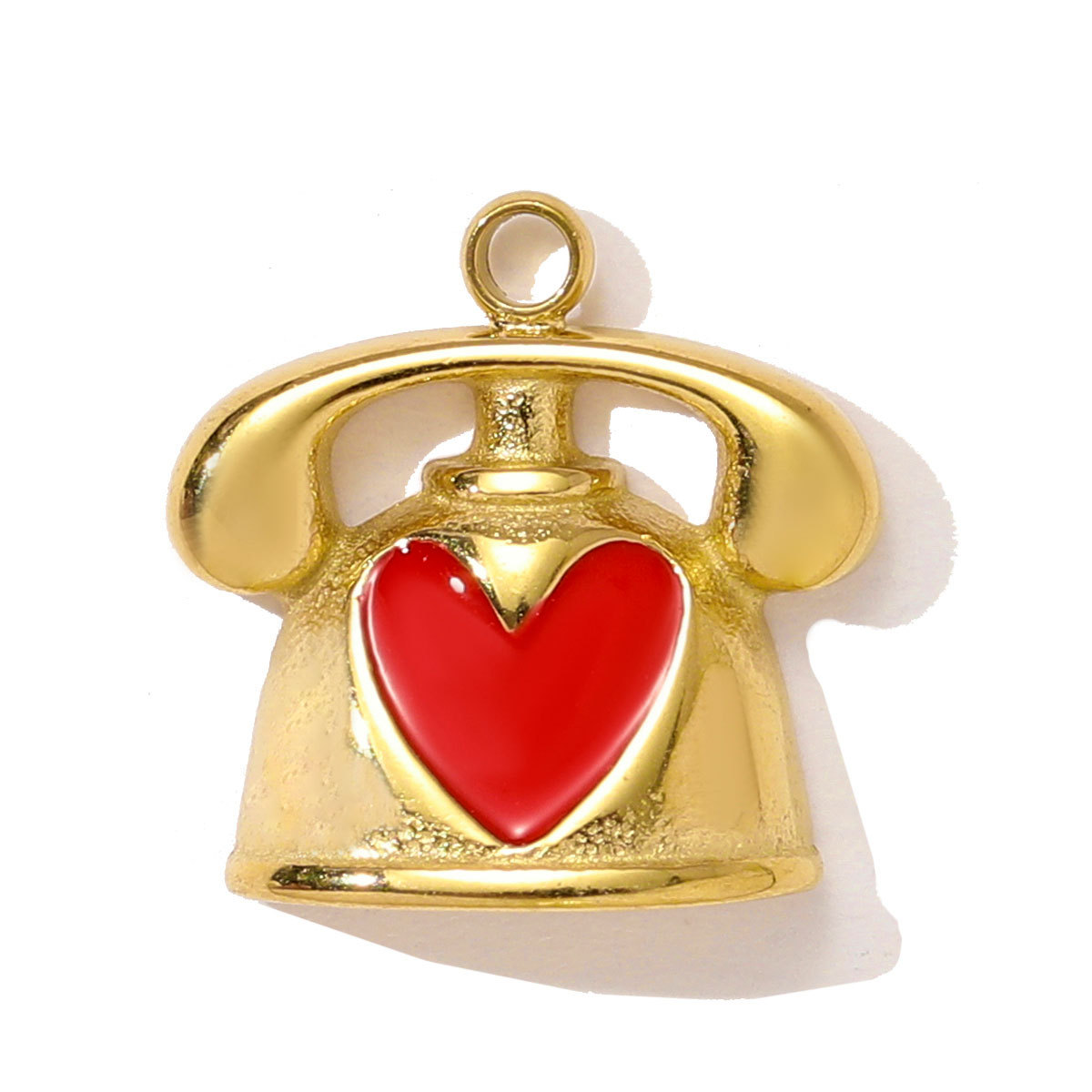 6pcs/pack Sports Stainless Steel Enamel Rugby Sneakers Necklace Pendant Telephone DIY Earring Charm Women Badminton Jewelry