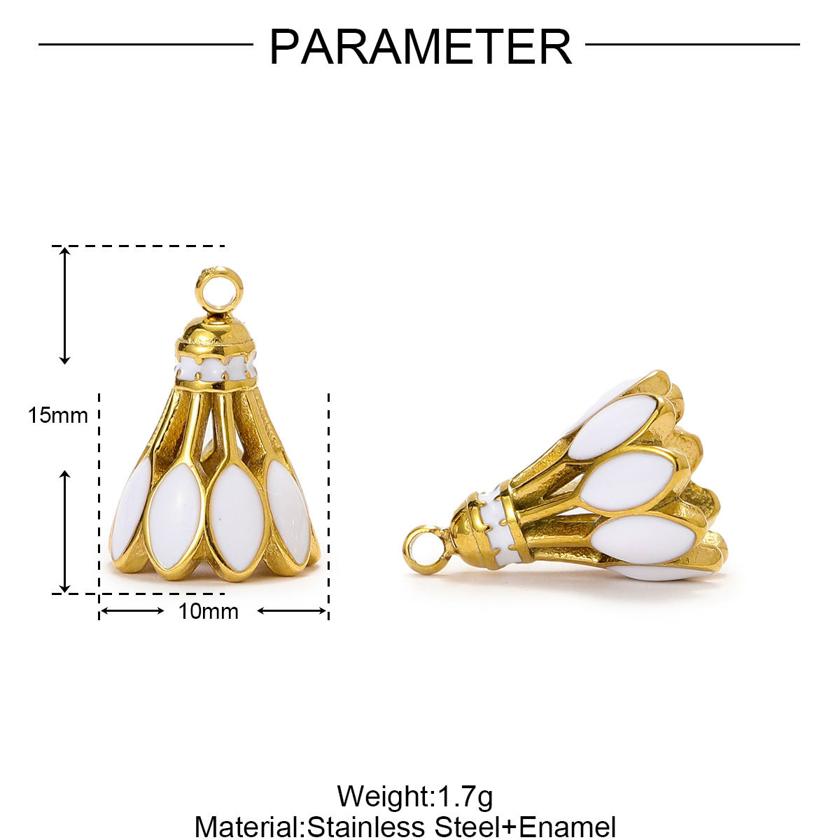 6pcs/pack Sports Stainless Steel Enamel Rugby Sneakers Necklace Pendant Telephone DIY Earring Charm Women Badminton Jewelry