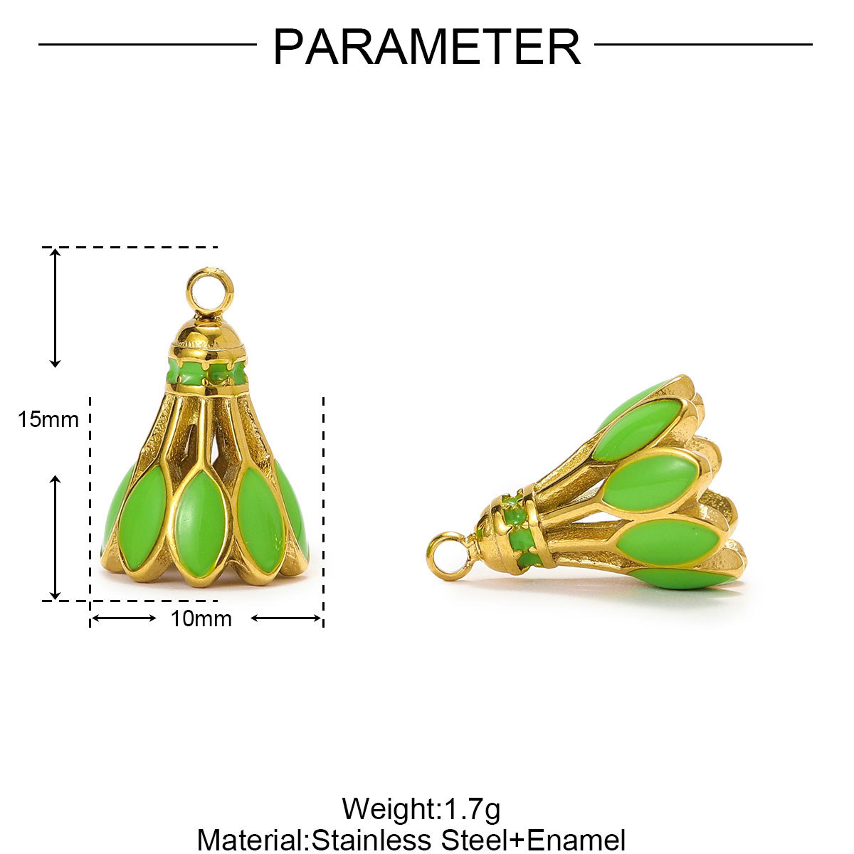 6pcs/pack Sports Stainless Steel Enamel Rugby Sneakers Necklace Pendant Telephone DIY Earring Charm Women Badminton Jewelry
