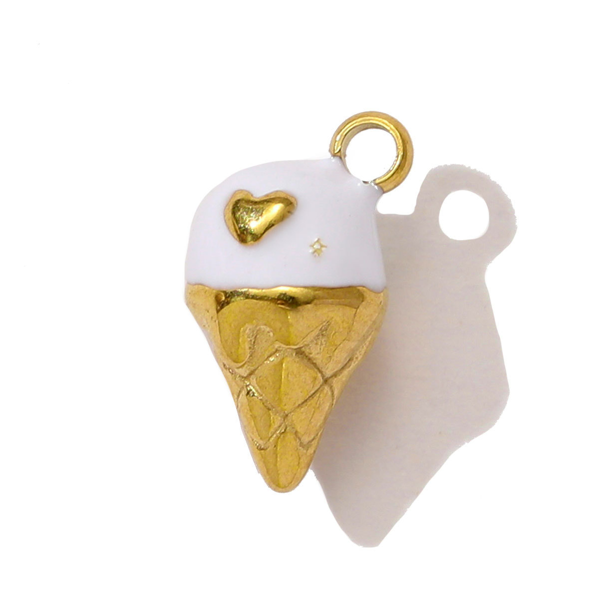 6pcs/pack Stainless Steel Enamel Ice Cream Teapot Necklace Pendant Cup Cake DIY Earring Charm Women Mushroom Jewelry