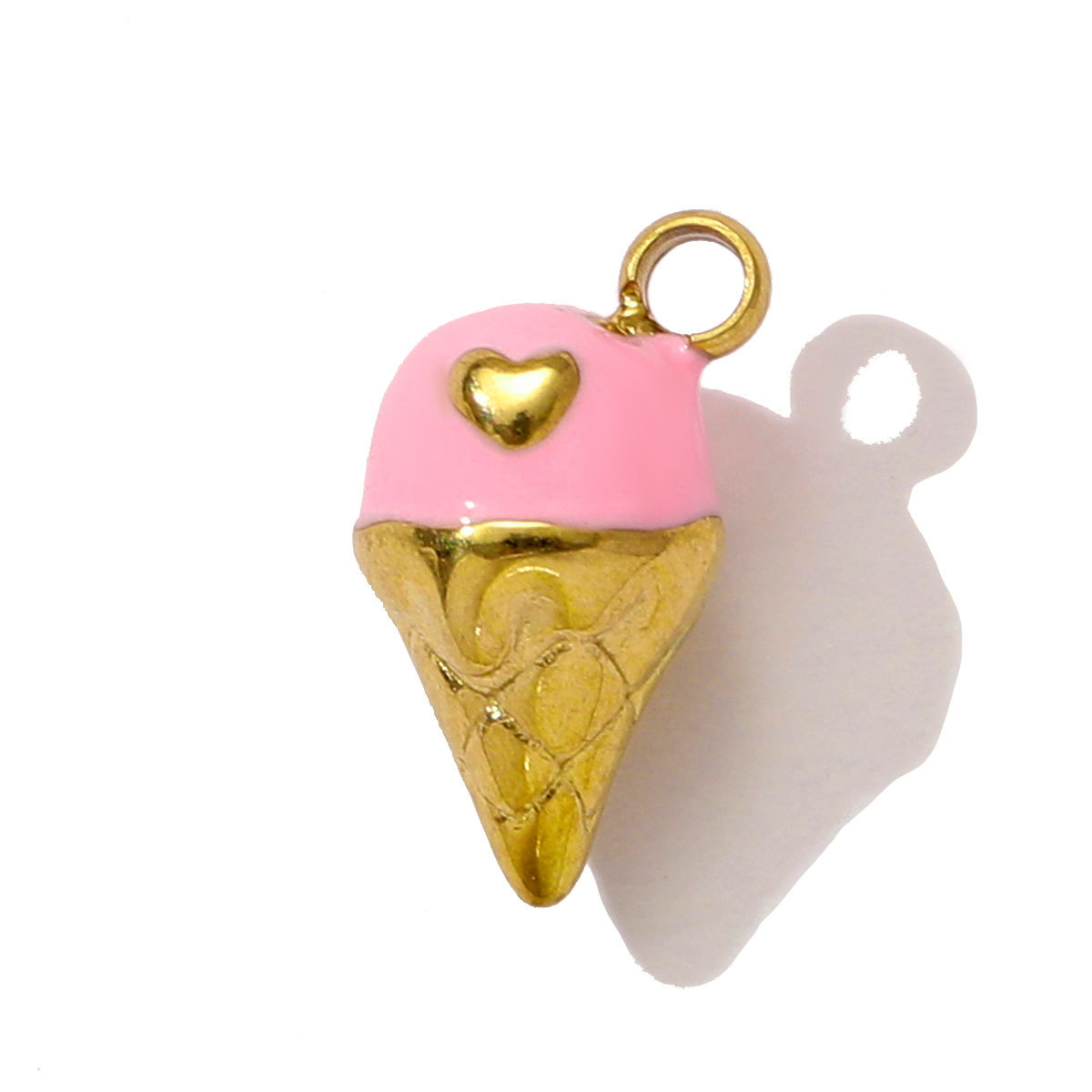 6pcs/pack Stainless Steel Enamel Ice Cream Teapot Necklace Pendant Cup Cake DIY Earring Charm Women Mushroom Jewelry