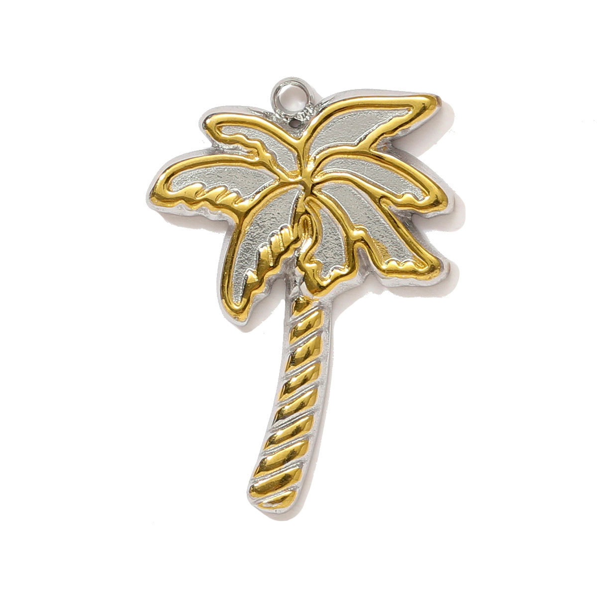 6pcs/pack Stainless Steel Two Tone Crescent Sun Hand Necklace Pendant Holy Mother Son DIY Charm Women Seahorse Shell Jewelry