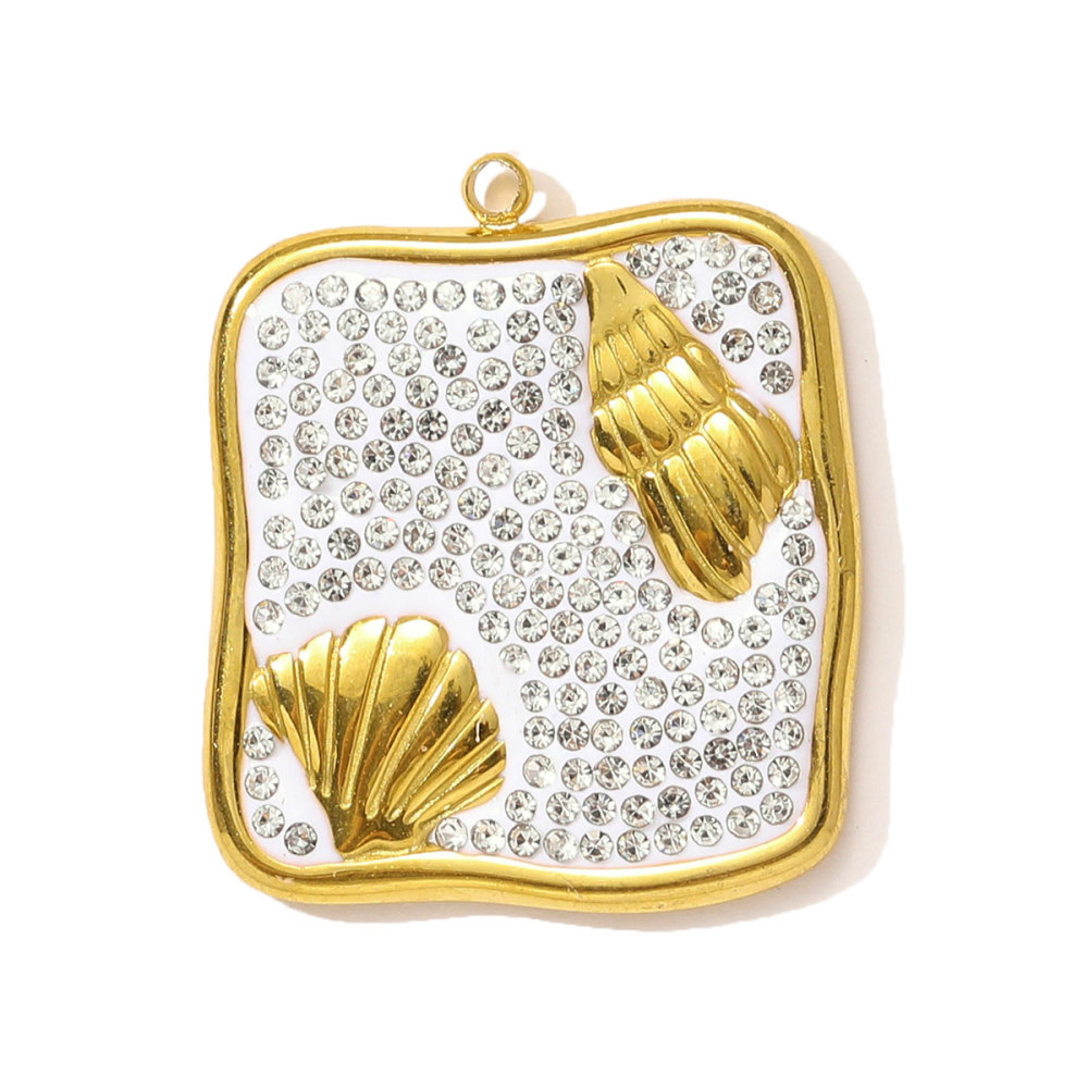 6pcs/pack Stainless Steel Angel Love Heart Necklace Pendant Two Tine Eagle Butterfly Conch DIY Charm Women Fish Tail Jewelry