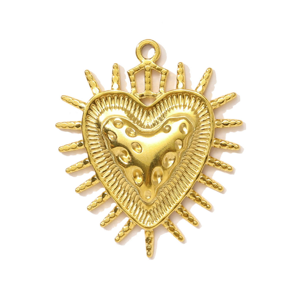 6pcs/pack Stainless Steel Angel Love Heart Necklace Pendant Two Tine Eagle Butterfly Conch DIY Charm Women Fish Tail Jewelry