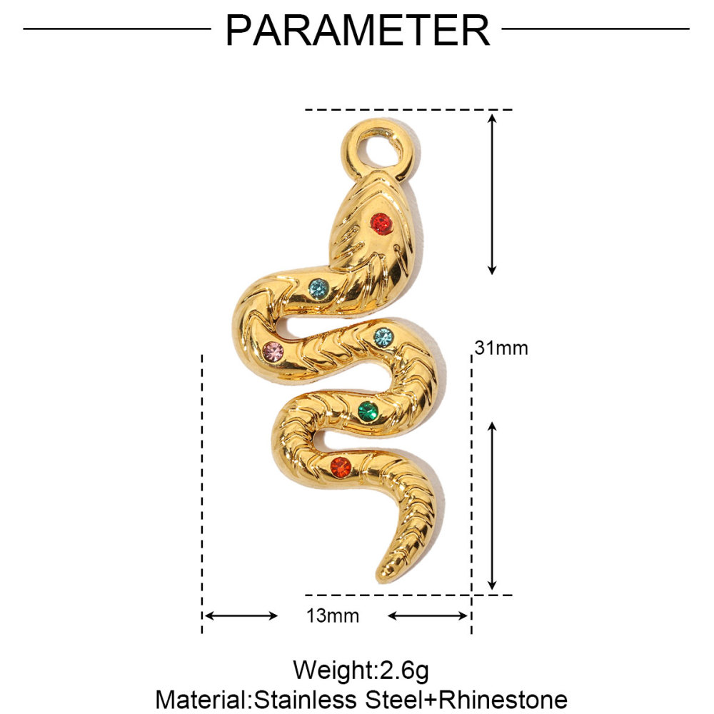 6pcs/pack French Natural Srone Snake Stainless Steel Diy Charms Women Manta Ray Turtle Necklace Pendant Dolphin Jewelry