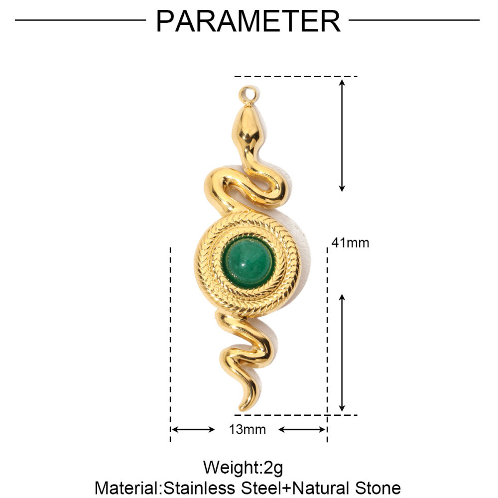 6pcs/pack French Natural Srone Snake Stainless Steel Diy Charms Women Manta Ray Turtle Necklace Pendant Dolphin Jewelry
