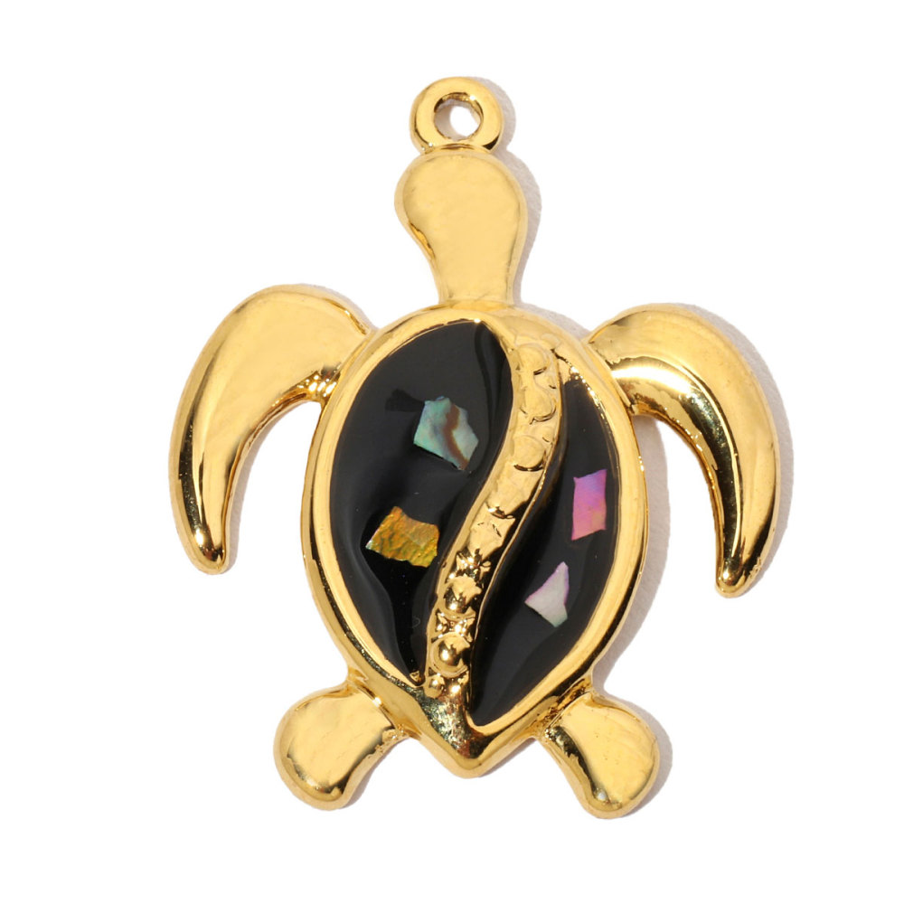 6pcs/pack French Natural Srone Snake Stainless Steel Diy Charms Women Manta Ray Turtle Necklace Pendant Dolphin Jewelry