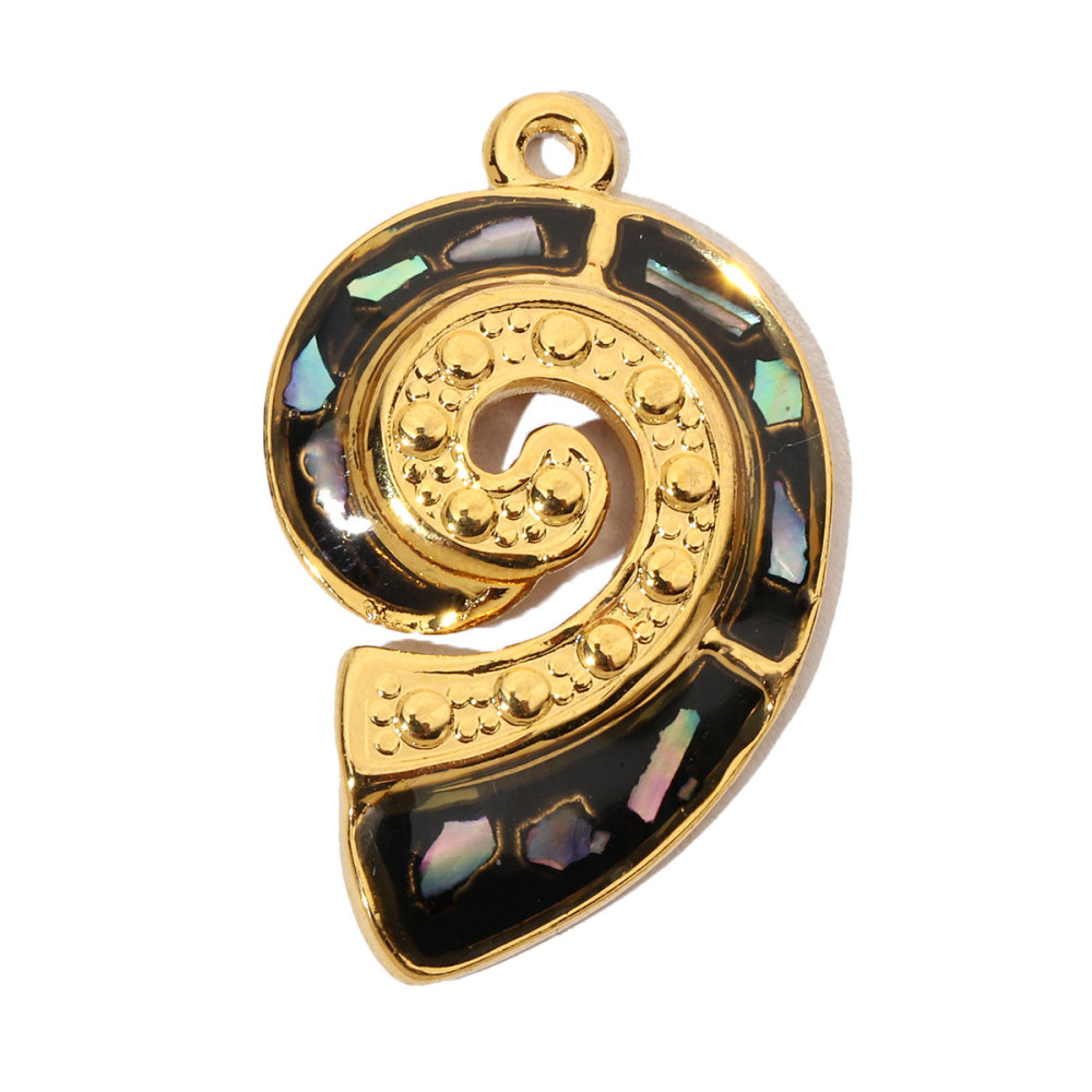 6pcs/pack French Natural Srone Snake Stainless Steel Diy Charms Women Manta Ray Turtle Necklace Pendant Dolphin Jewelry