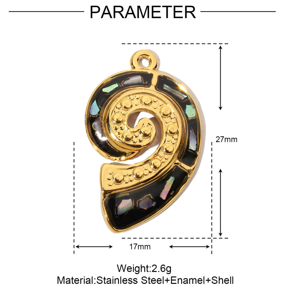 6pcs/pack French Natural Srone Snake Stainless Steel Diy Charms Women Manta Ray Turtle Necklace Pendant Dolphin Jewelry