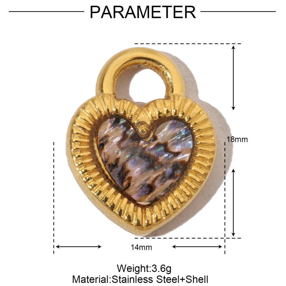 6pcs/pack French Crystal Bear Paw Stainless Steel Bracelet Charms Women Enamel Heart Necklace Pendant Love Lock Jewelry