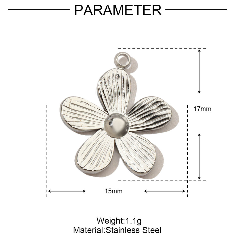 6pcs/pack French Eye Flower Stainless Steel Diy Bracelet Charms Women Virgin Mary Necklace Pendant Religious Tag Jewelry