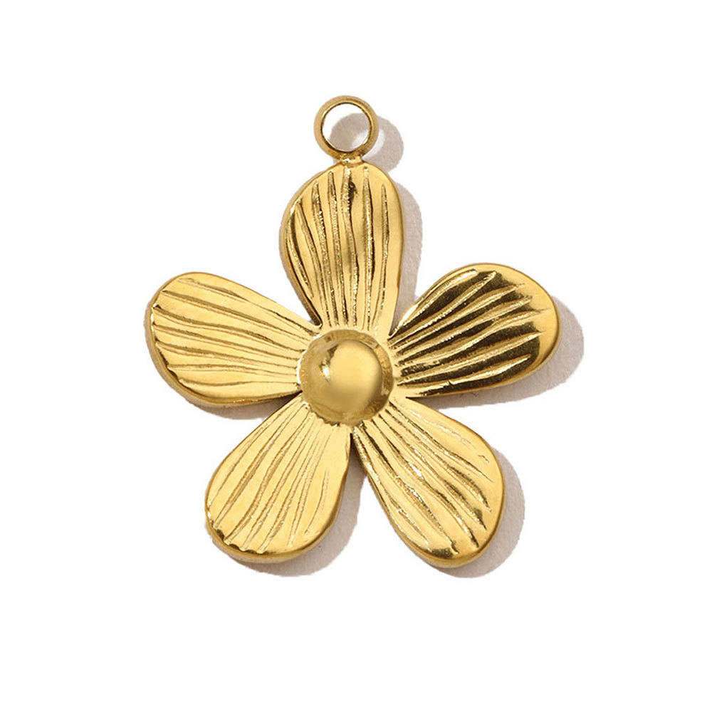 6pcs/pack French Eye Flower Stainless Steel Diy Bracelet Charms Women Virgin Mary Necklace Pendant Religious Tag Jewelry