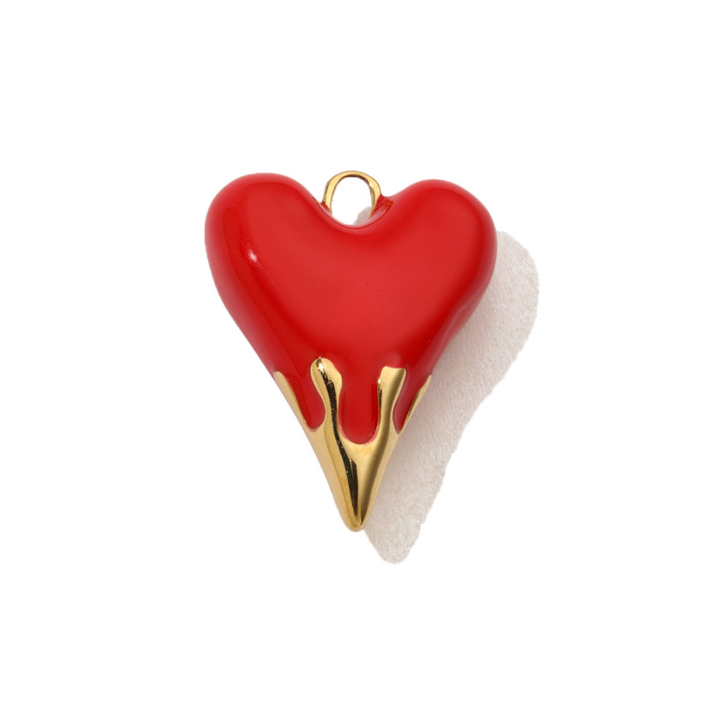 6pcs/pack French Retro Heart Moon Stainless Steel Necklace Pendant Women Enamel Angel Bracelet Diy Charms Wholesale Love Jewelry