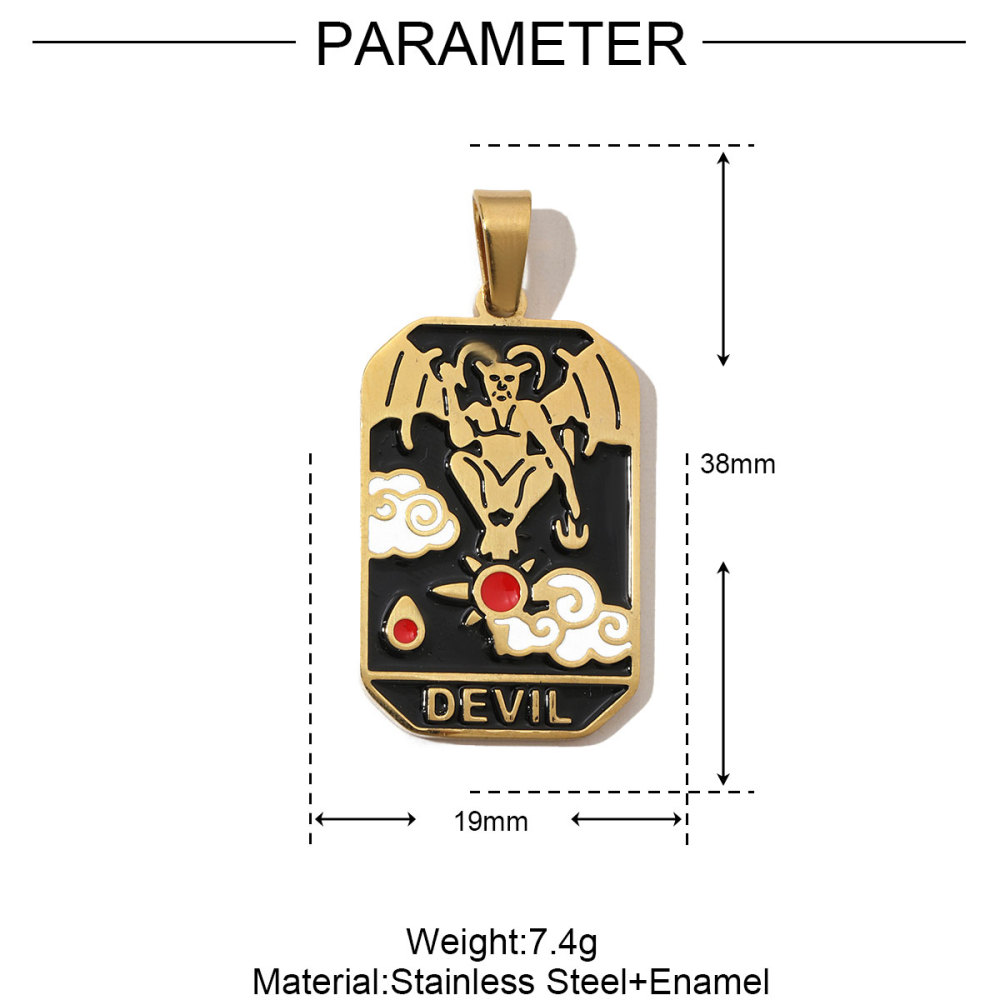 6pcs/pack French Retro 24 Tarot Card Stainless Steel DIY Pendant Enamel Empress Earring DIY Charm Wholesale Star Moon Jewelry