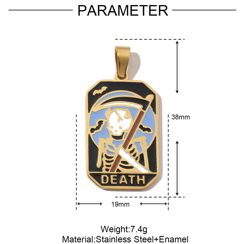 6pcs/pack French Retro 24 Tarot Card Stainless Steel DIY Pendant Enamel Empress Earring DIY Charm Wholesale Star Moon Jewelry