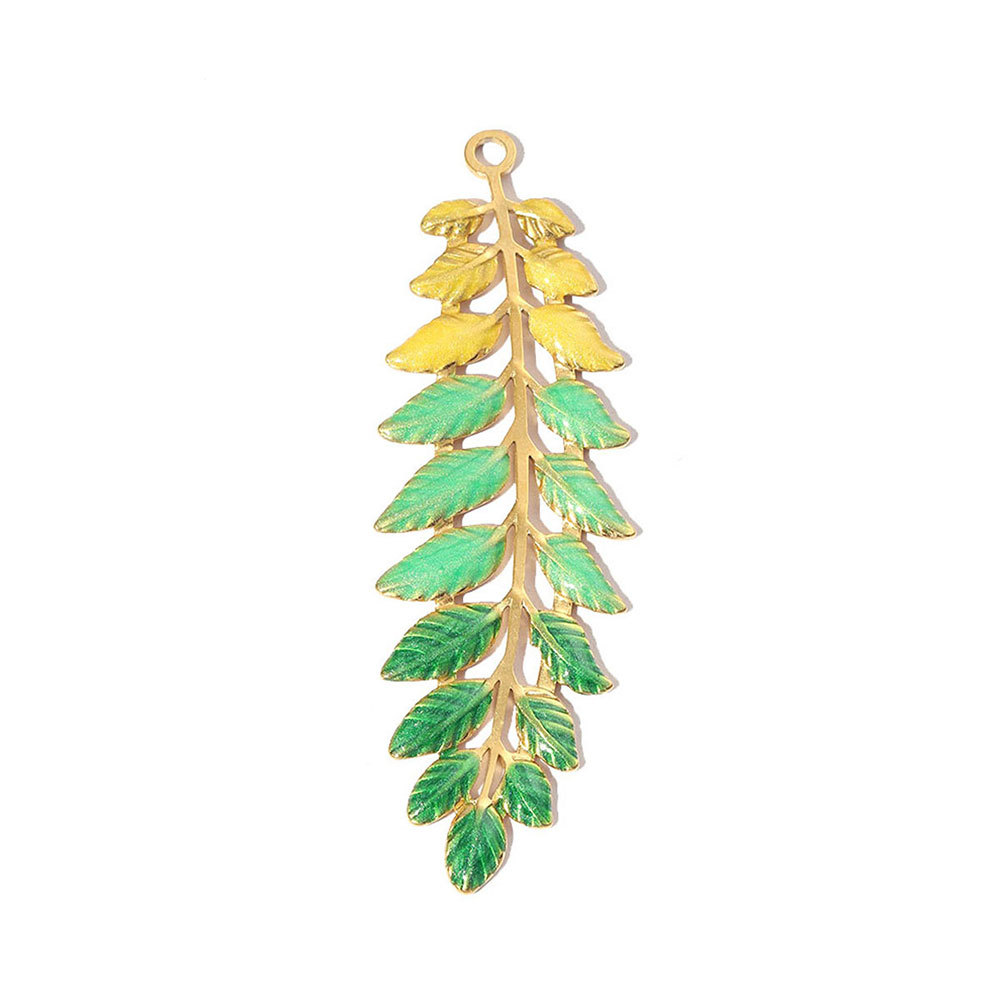 6pcs/pack French Stainless Steel Enamel Flower Earring DIY Charms Women Leaf Clover Necklace Pendant Starfish Jewelry
