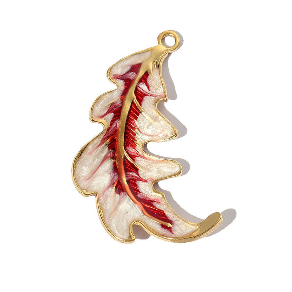 6pcs/pack French Stainless Steel Enamel Flower Earring DIY Charms Women Leaf Clover Necklace Pendant Starfish Jewelry