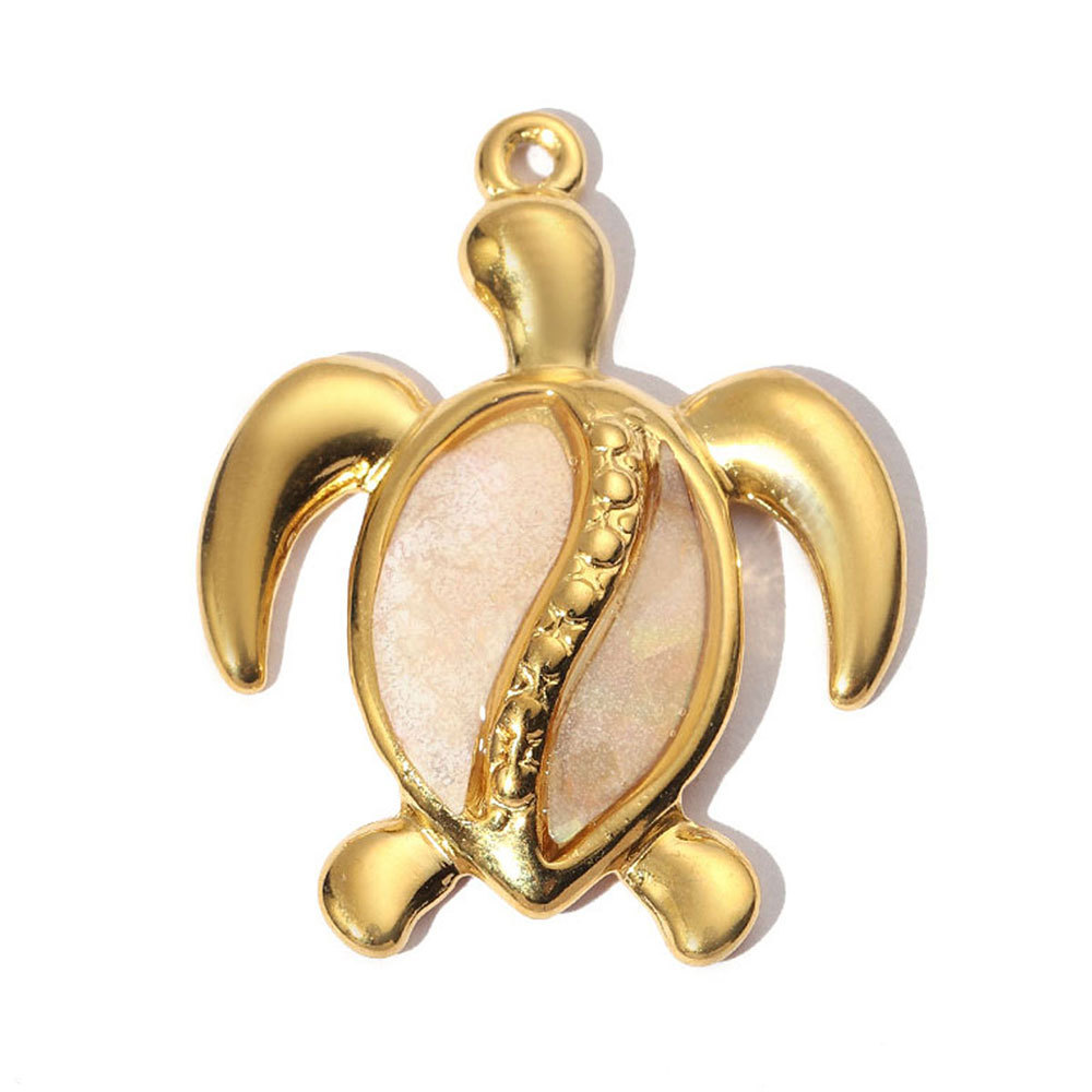 6pcs/pack Stainless Steel Turtle Dragonfly Earring DIY Charms Women Leaf Starfish Necklace Pendant Conch Mobula Shell Jewelry