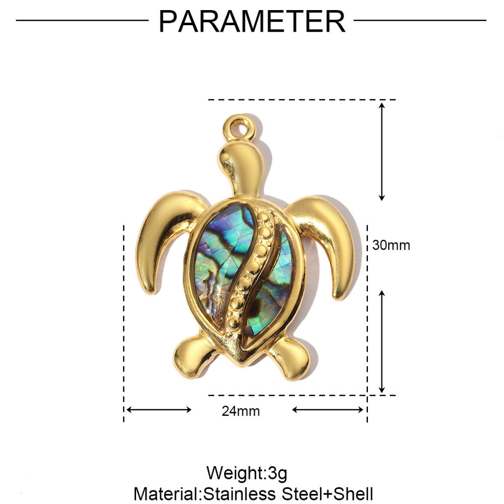 6pcs/pack Stainless Steel Turtle Dragonfly Earring DIY Charms Women Leaf Starfish Necklace Pendant Conch Mobula Shell Jewelry