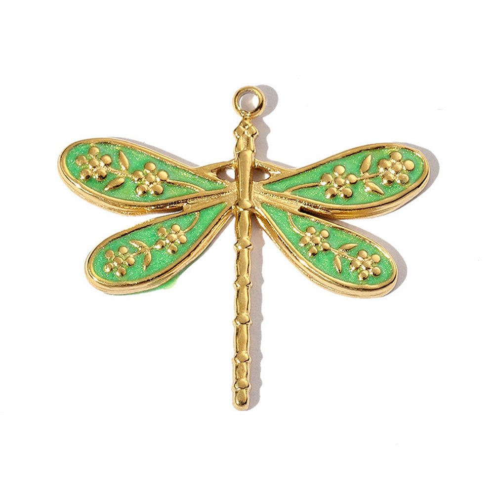 6pcs/pack Stainless Steel Turtle Dragonfly Earring DIY Charms Women Leaf Starfish Necklace Pendant Conch Mobula Shell Jewelry