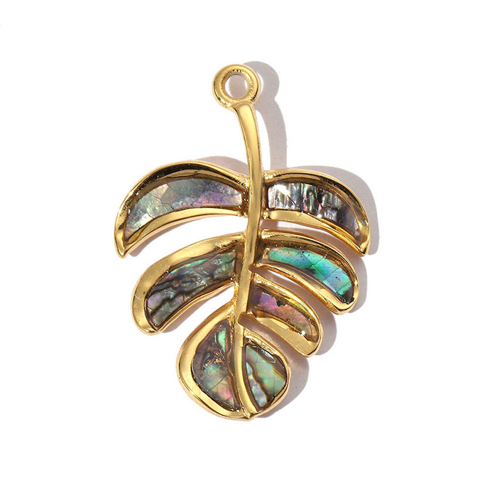 6pcs/pack Stainless Steel Turtle Dragonfly Earring DIY Charms Women Leaf Starfish Necklace Pendant Conch Mobula Shell Jewelry
