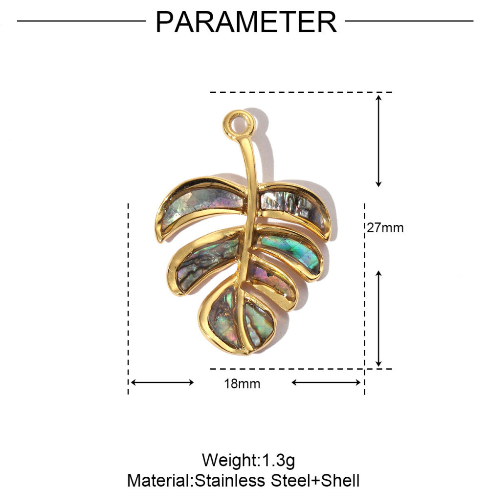 6pcs/pack Stainless Steel Turtle Dragonfly Earring DIY Charms Women Leaf Starfish Necklace Pendant Conch Mobula Shell Jewelry