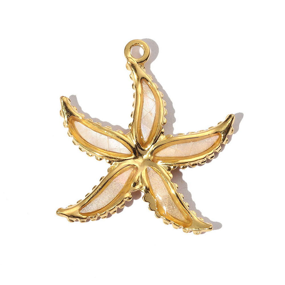 6pcs/pack Stainless Steel Turtle Dragonfly Earring DIY Charms Women Leaf Starfish Necklace Pendant Conch Mobula Shell Jewelry