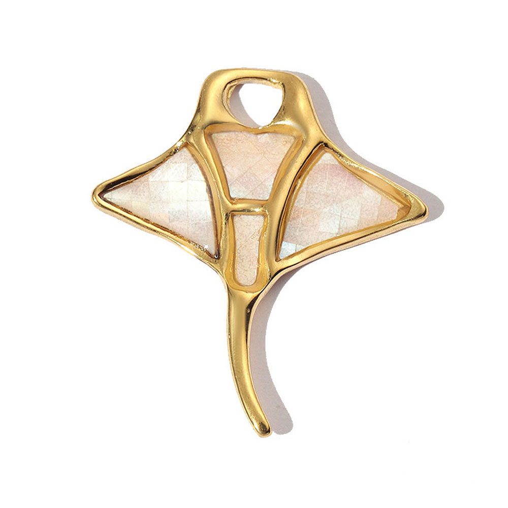 6pcs/pack Stainless Steel Turtle Dragonfly Earring DIY Charms Women Leaf Starfish Necklace Pendant Conch Mobula Shell Jewelry