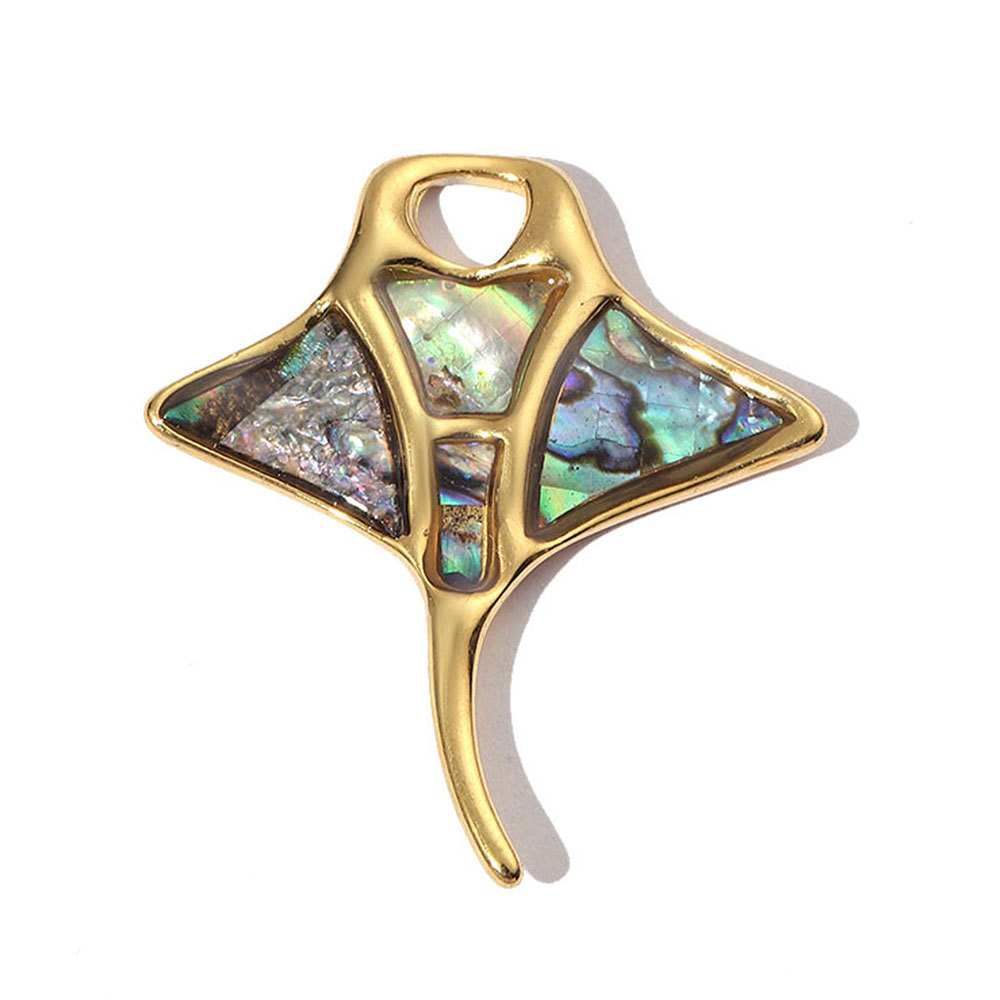 6pcs/pack Stainless Steel Turtle Dragonfly Earring DIY Charms Women Leaf Starfish Necklace Pendant Conch Mobula Shell Jewelry