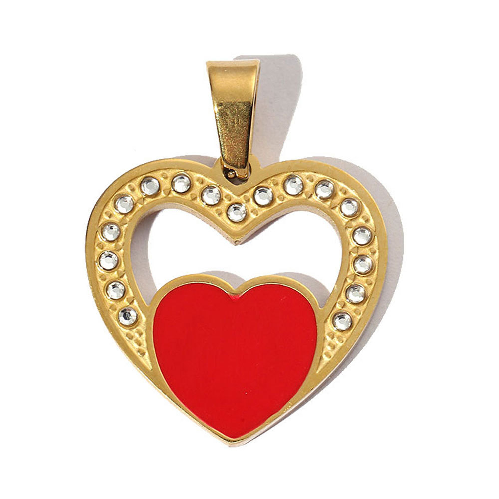 6pcs/pack Geometric Life Tree Stainless Steel Earring DIY Charms Women Enamle Love Heart Necklace Pendant Moon Jewelry