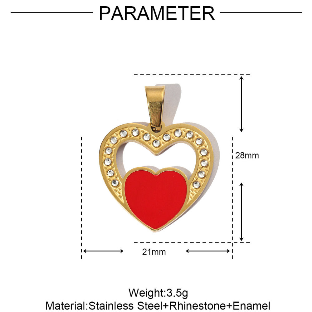 6pcs/pack Geometric Life Tree Stainless Steel Earring DIY Charms Women Enamle Love Heart Necklace Pendant Moon Jewelry