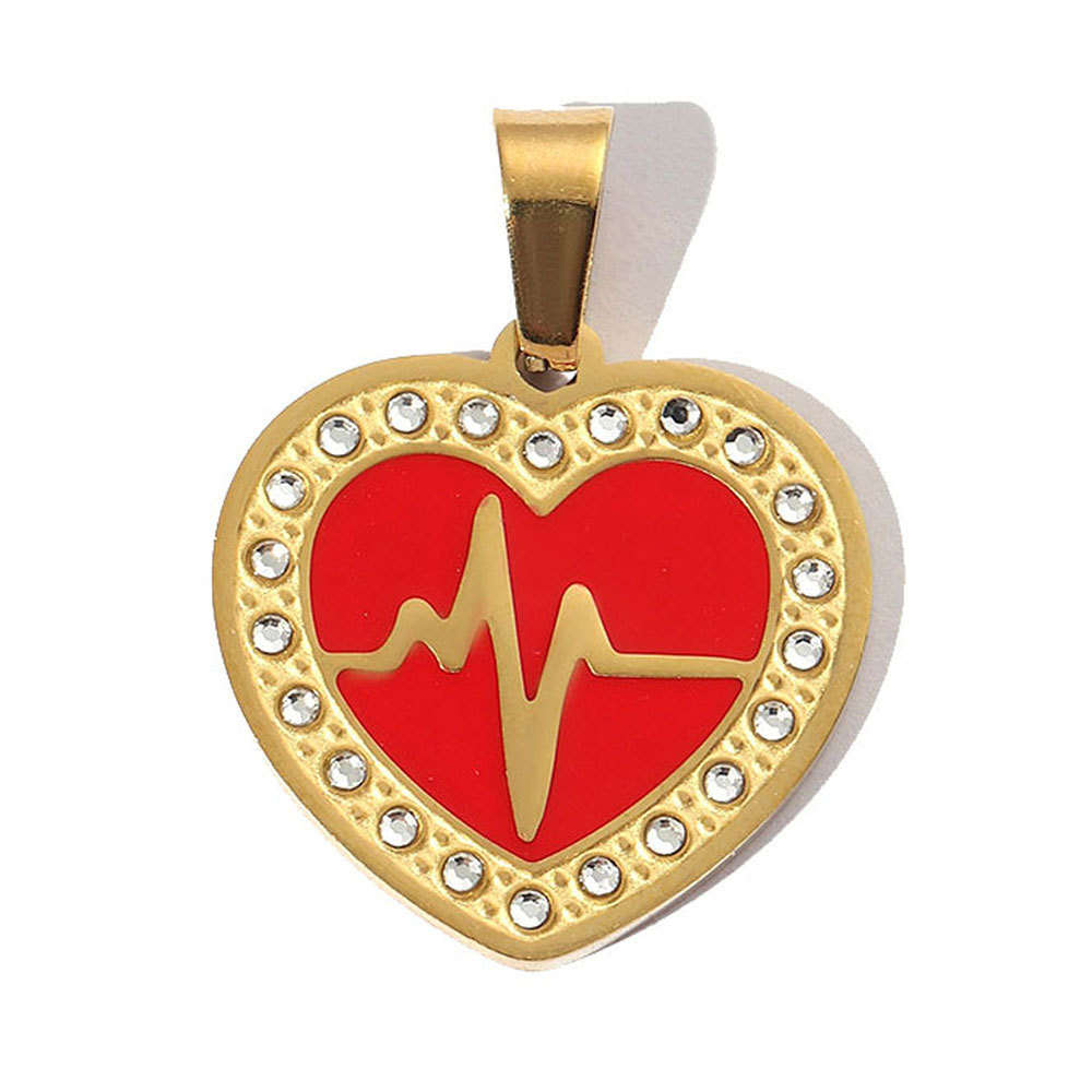 6pcs/pack Geometric Life Tree Stainless Steel Earring DIY Charms Women Enamle Love Heart Necklace Pendant Moon Jewelry