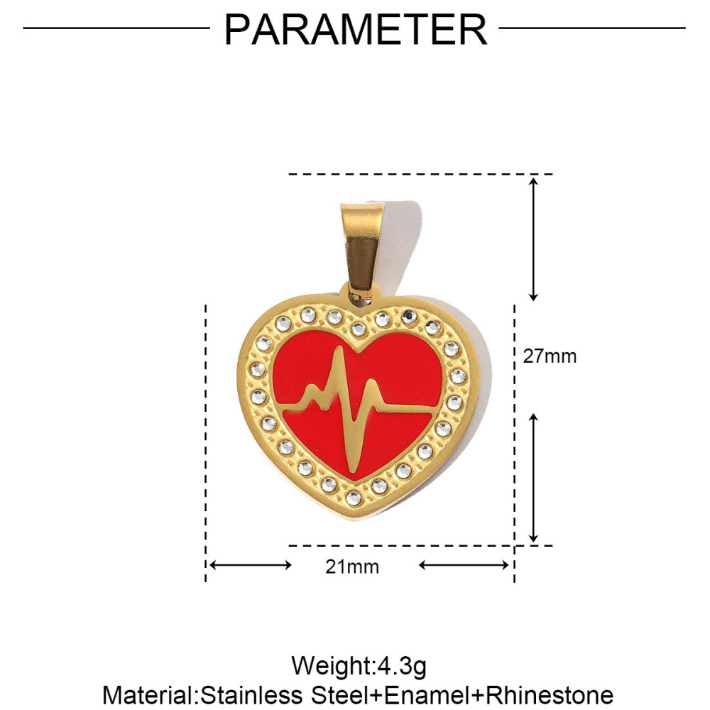 6pcs/pack Geometric Life Tree Stainless Steel Earring DIY Charms Women Enamle Love Heart Necklace Pendant Moon Jewelry