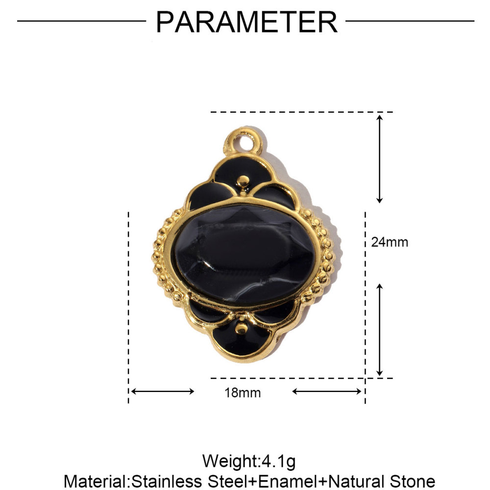 6pcs/pack Geometric Life Tree Stainless Steel Earring DIY Charms Women Enamle Love Heart Necklace Pendant Moon Jewelry