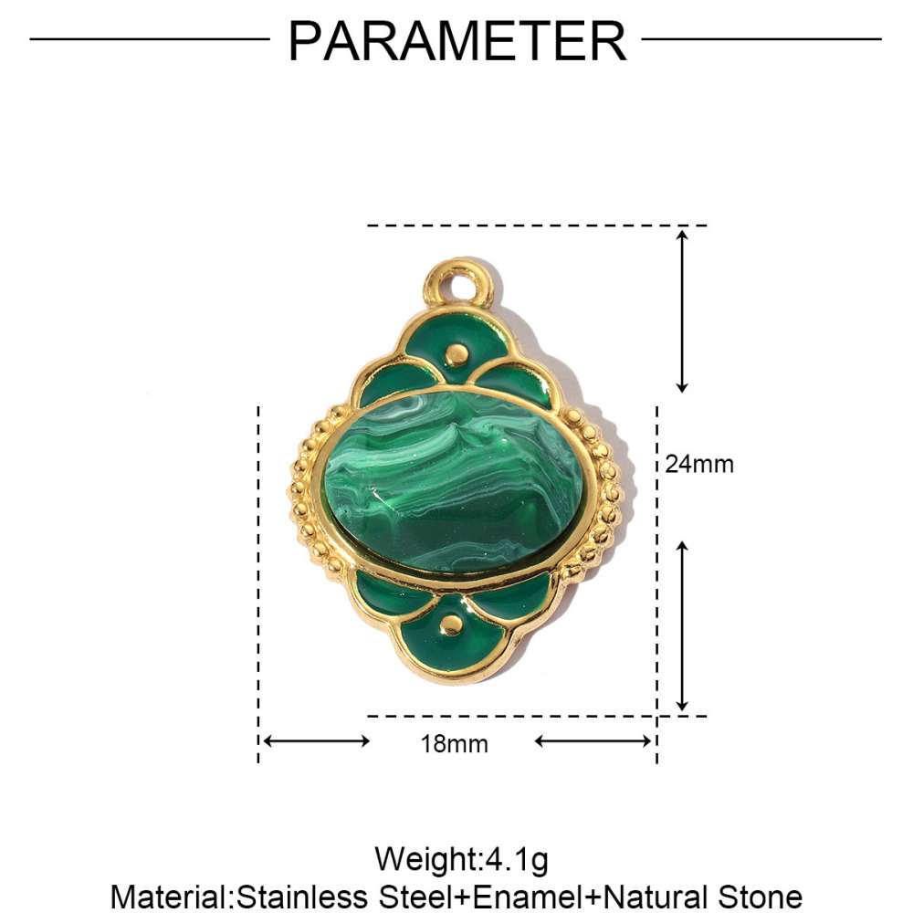 6pcs/pack Geometric Life Tree Stainless Steel Earring DIY Charms Women Enamle Love Heart Necklace Pendant Moon Jewelry
