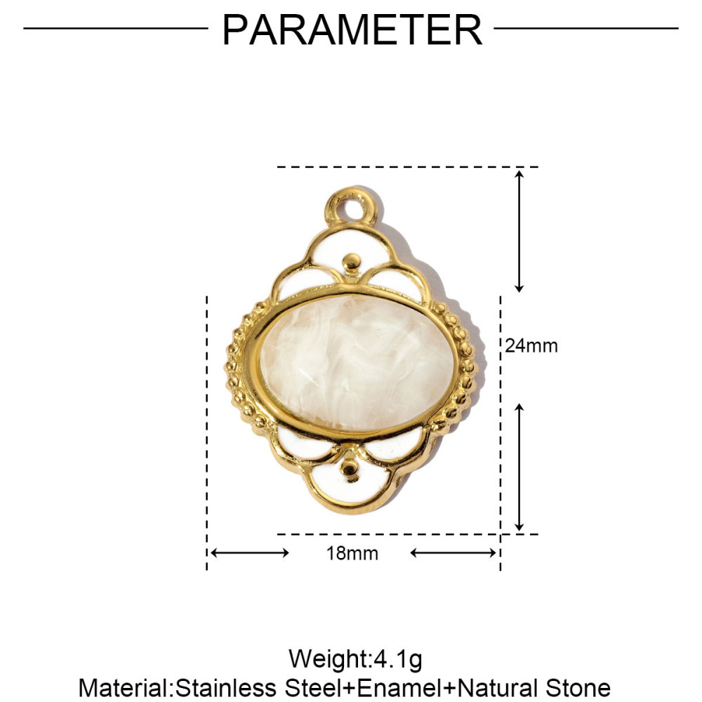 6pcs/pack Geometric Life Tree Stainless Steel Earring DIY Charms Women Enamle Love Heart Necklace Pendant Moon Jewelry