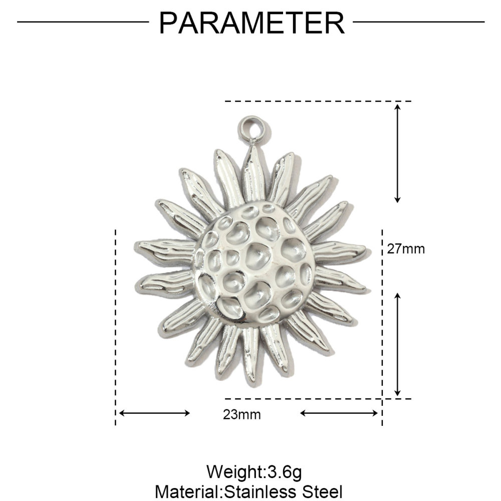 6pcs/pack French Enamel Heart Stainless Steel Bracelet DIY Charms Women Clover Flower Necklace Pendant Angel Cherry Jewelry