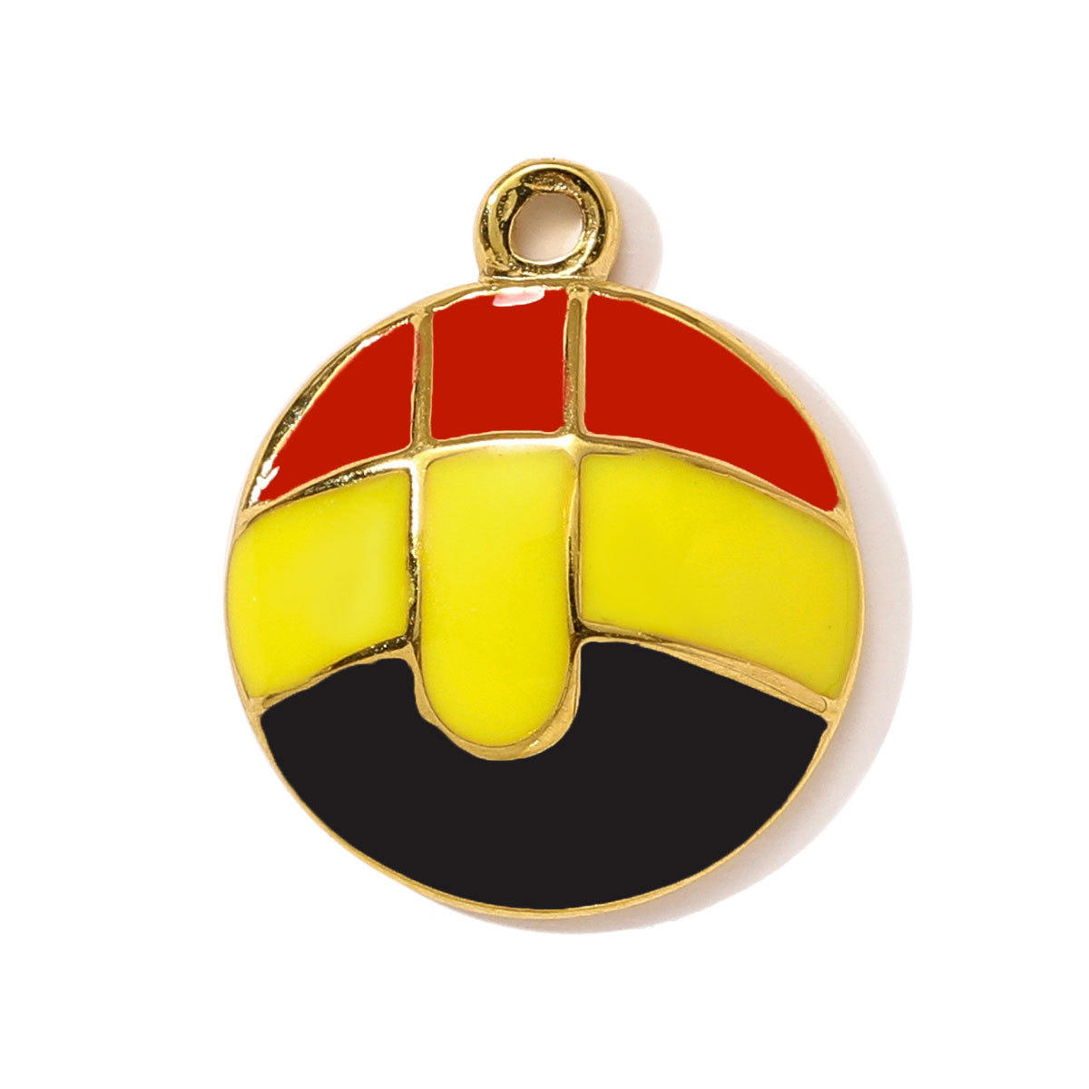 6pcs/pack Wholesale Stainless Steel Enamel Boxing Glove DIY Bracelet Charms Brazilian Football Necklace Pendant Sports Jewelry