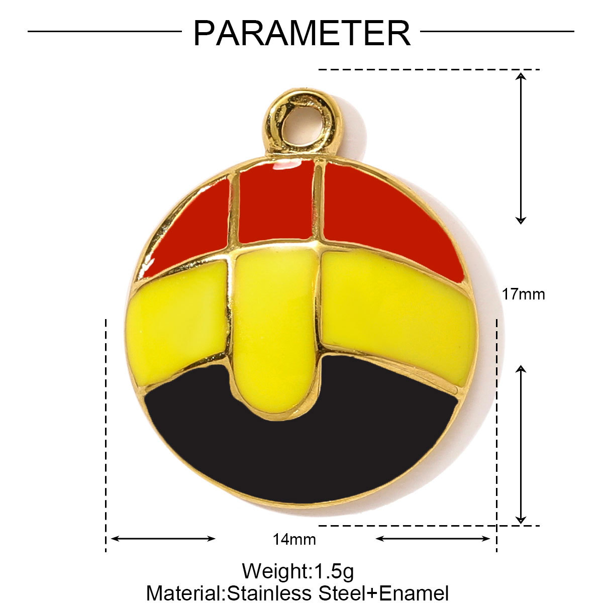 6pcs/pack Wholesale Stainless Steel Enamel Boxing Glove DIY Bracelet Charms Brazilian Football Necklace Pendant Sports Jewelry