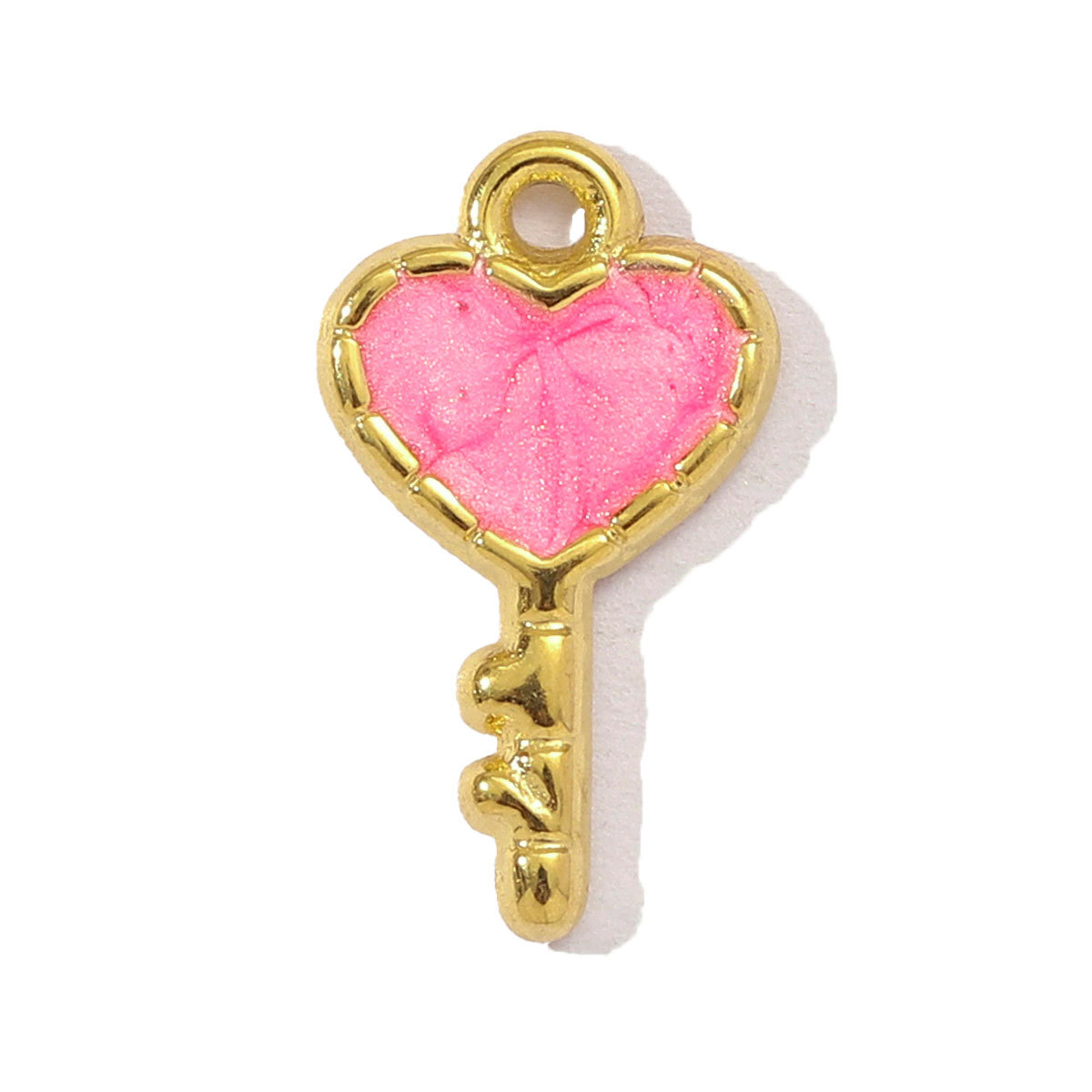 6pcs/pack Stainless Steel Heart Zircon Bear Paw DIY Charm Love Key Star Coffe Cup Pendant Woman Necklace Bracelet Making Jewelry