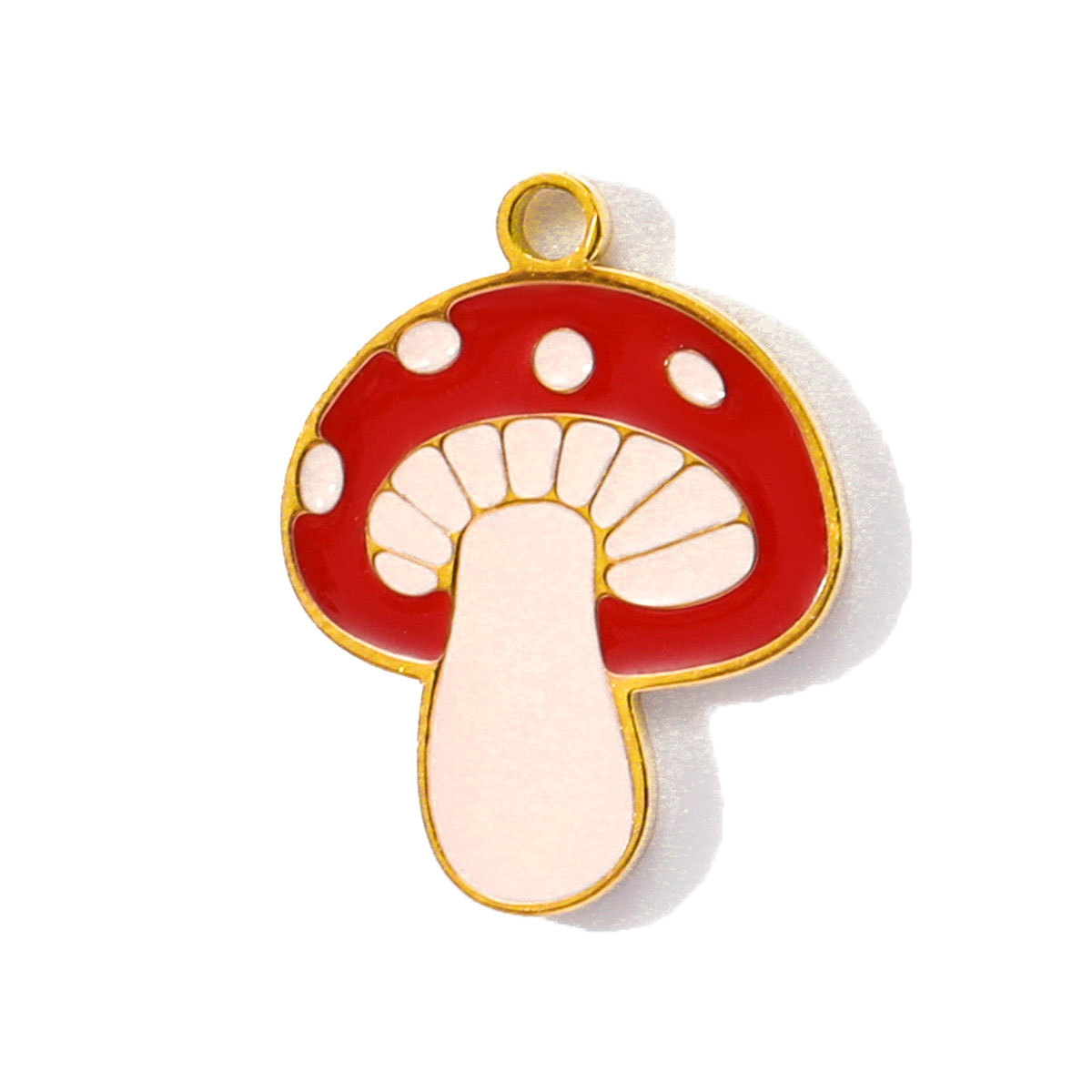 6pcs/pack Oval Plam Tree Star Stainless Steel DIY Bracelet Charms Enamel Red Mouth Lip Butterfly Necklace Pendants Woman Jewelry